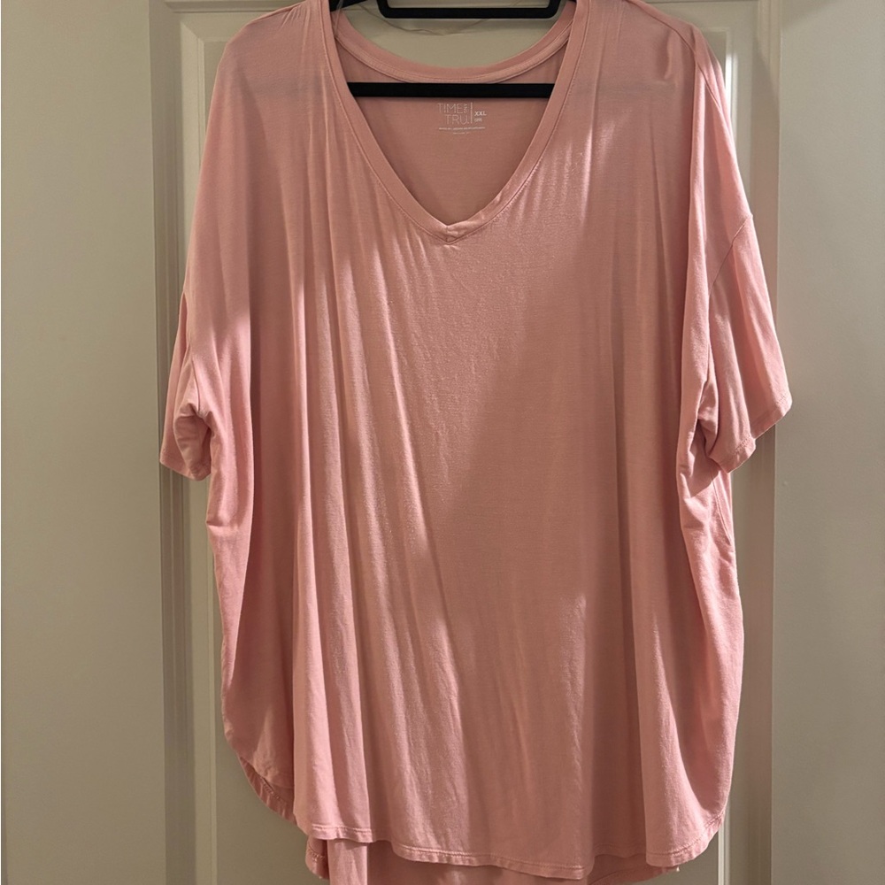 Time and Tru Soft Pink Short Sleeve Tee